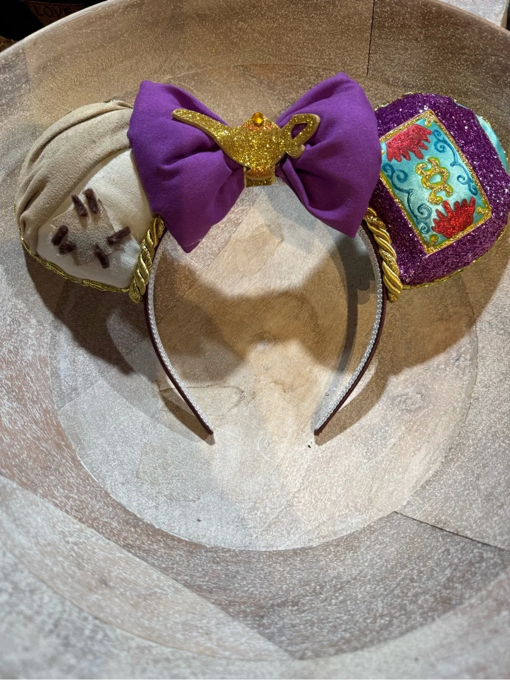 Purple Bow Genie Lamp Ear Headband